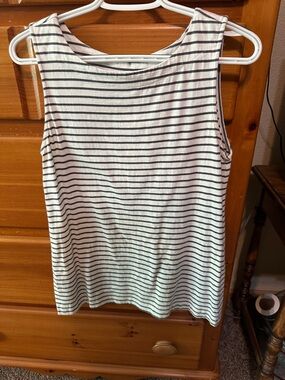 Classic Striped Women’s Tank Top - Black and White